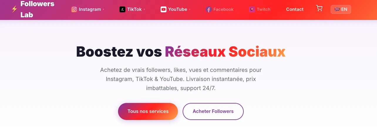 Followers-Lab — acheter followers TikTok